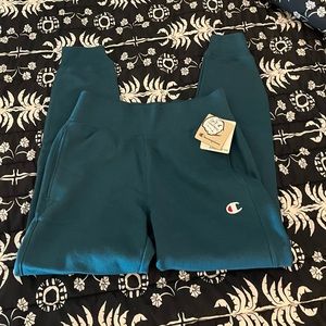 NWT Champion Teal Reverse Weave Sweatpants